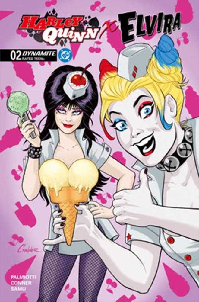 Harley Quinn X Elvira #2 Cover N Inc 1:15 Amanda Conner Ice Cream Foil Variant